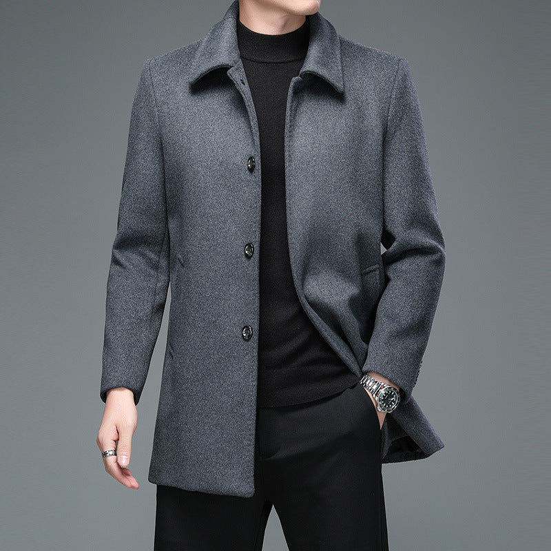 Men's Timeless Wool-Blend Overcoat